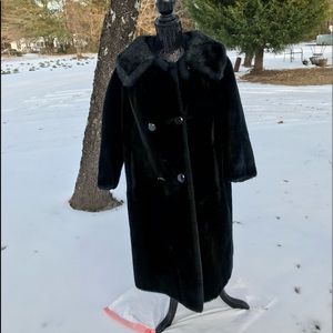 Black Faux-Fur Coat